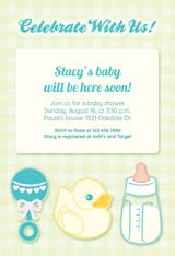 Gingham Background - Invitación Para Baby Shower